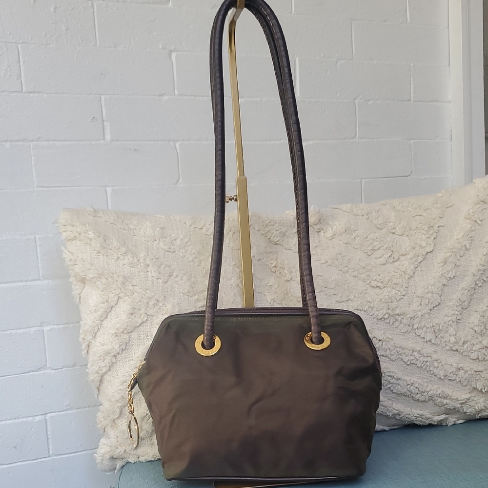 CELINE Two Tone Brown and Green Bag - Picture 4 of 17